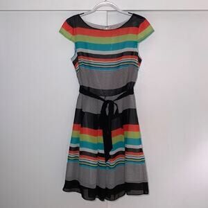 Colorful striped‎ dress